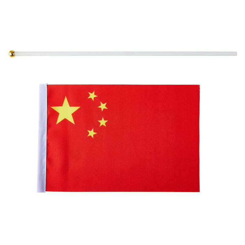 No. 8 small red flag hand-waving flag Chinese national flag wholesale National Day performance hand-waving five-star red flag small flag