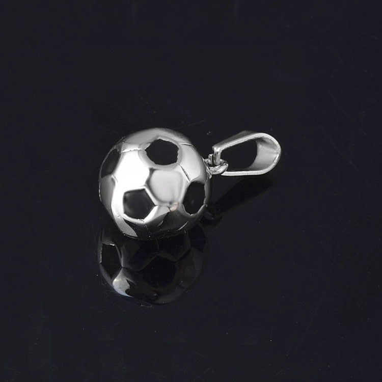 Football necklace men's titanium steel does not fade creative sports style European and American stainless steel World Cup jewelry pendant jewelry