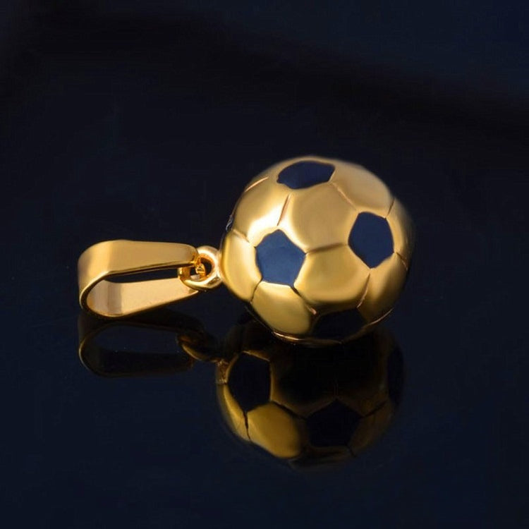 Football necklace men's titanium steel does not fade creative sports style European and American stainless steel World Cup jewelry pendant jewelry