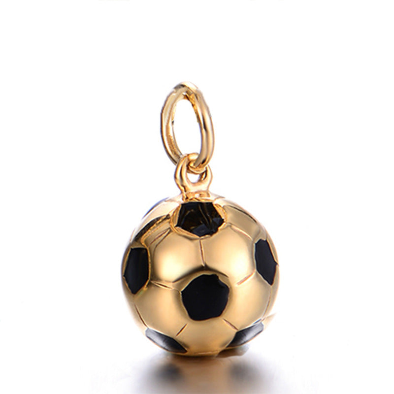 Men's World Cup football necklace, fashion foreign trade titanium steel pendant, stainless steel wholesale jewelry
