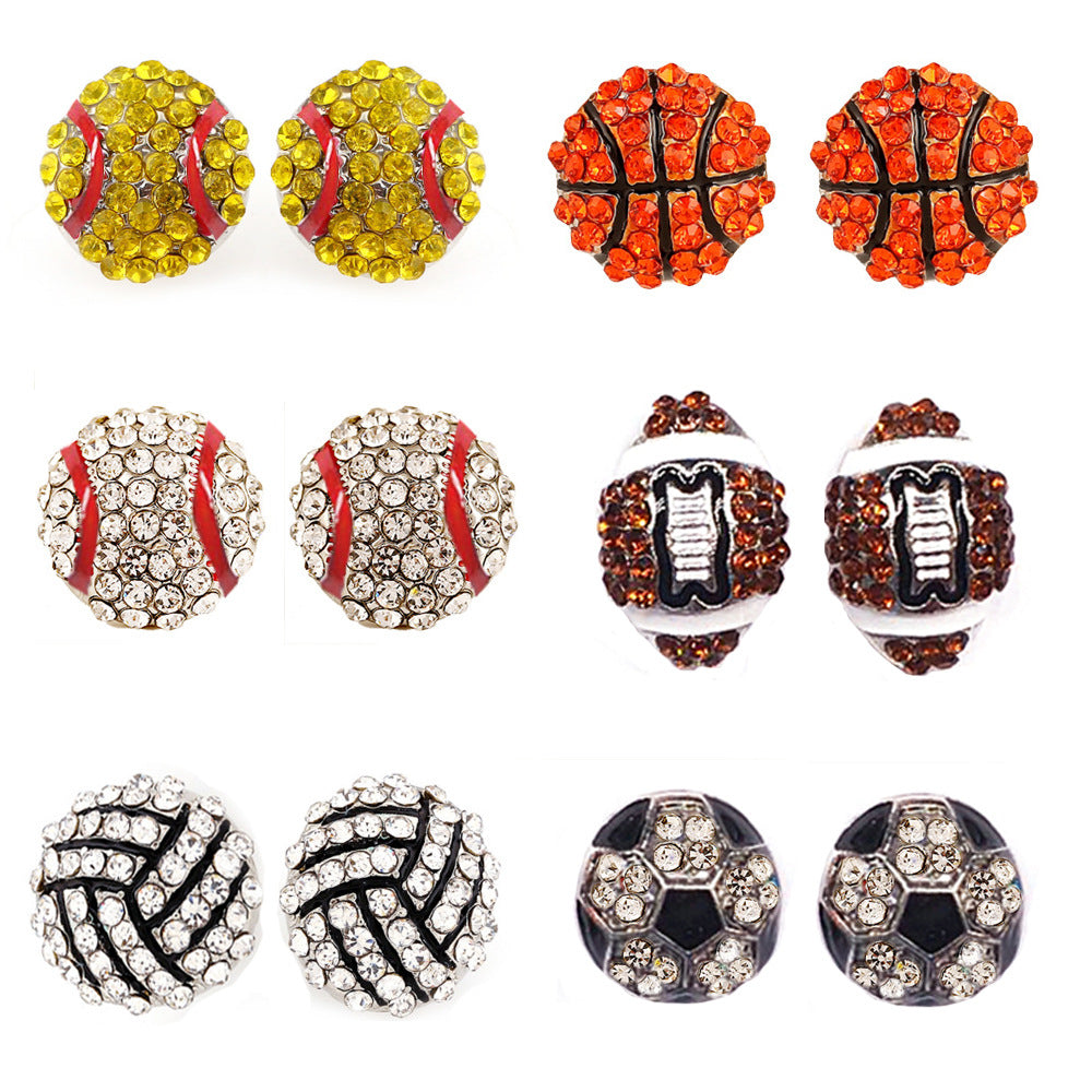Europe and the United States hot-selling jewelry creative pendant basketball necklace, football necklace softball collarbone necklace manufacturers wholesale