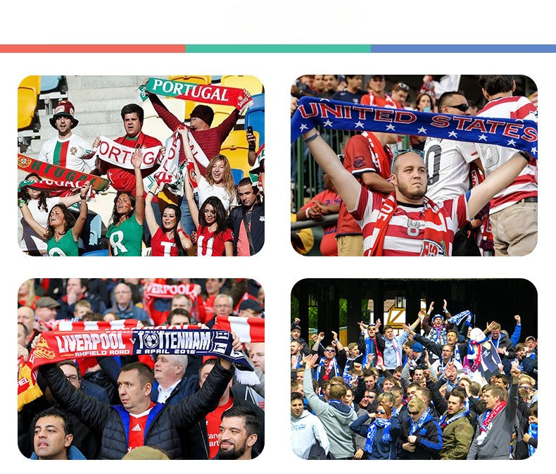 Spot 2026 World Cup fan products acrylic acrylic jacquard knitted football scarf German fan scarf