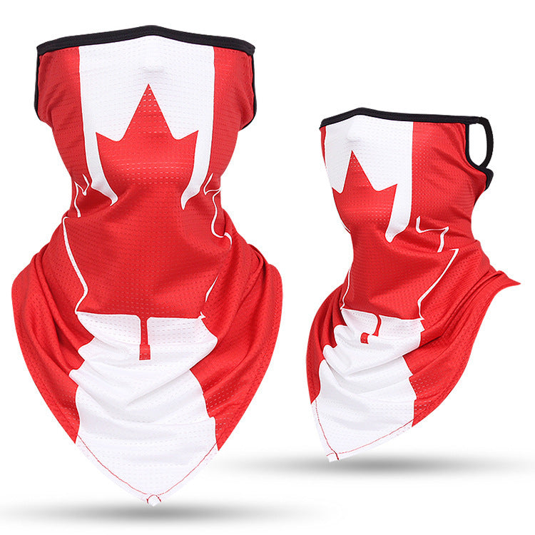 2026 US, Canada and Mexico World Cup Multifunctional Mask Flag Printing Breathable Scarf Sunscreen Elastic Cycling Mask