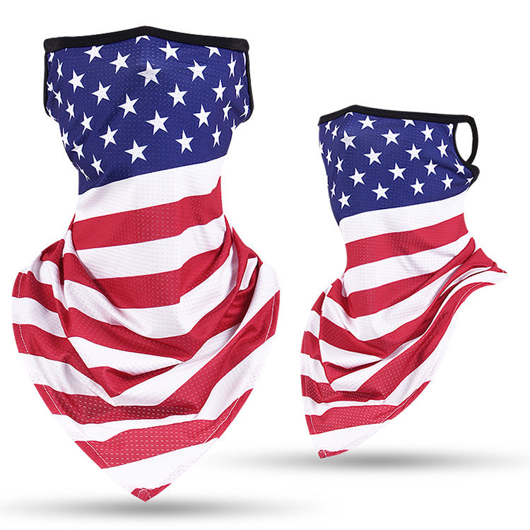 2026 US, Canada and Mexico World Cup Multifunctional Mask Flag Printing Breathable Scarf Sunscreen Elastic Cycling Mask
