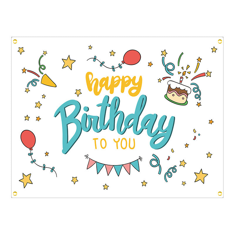 ins style birthday background cloth hanging cloth children's party 100 days year old arrangement cartoon tapestry photo photography cloth