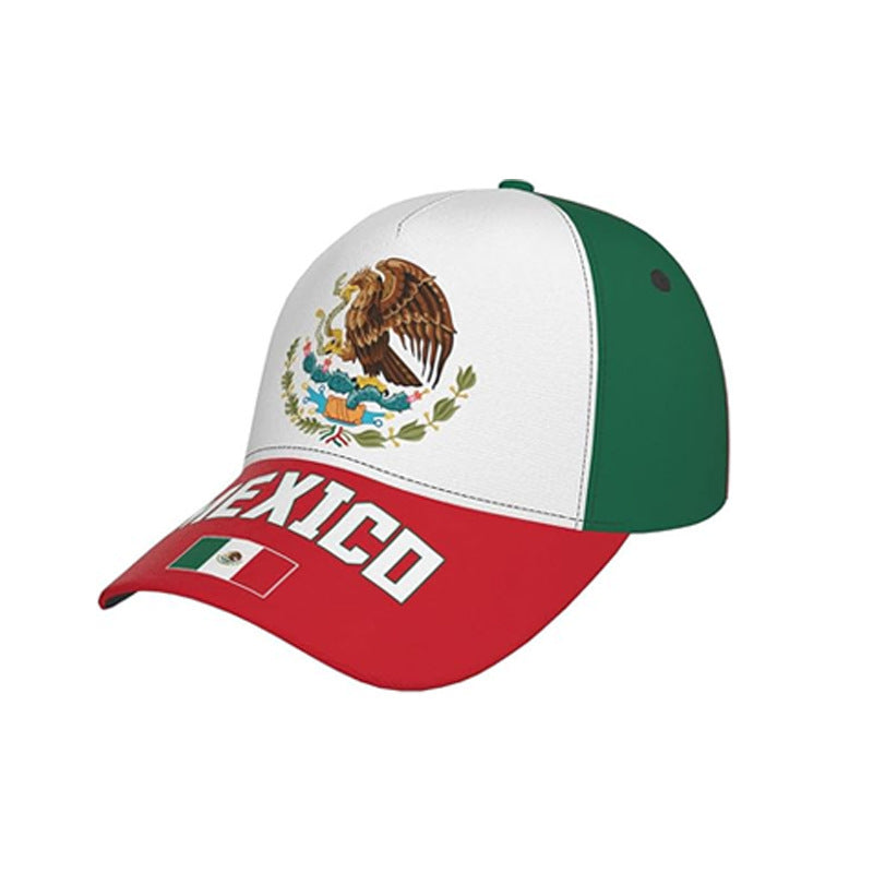 US, Canada and Mexico 2026 World Cup fans baseball cap Mexican visor print embroidery cap adjustable