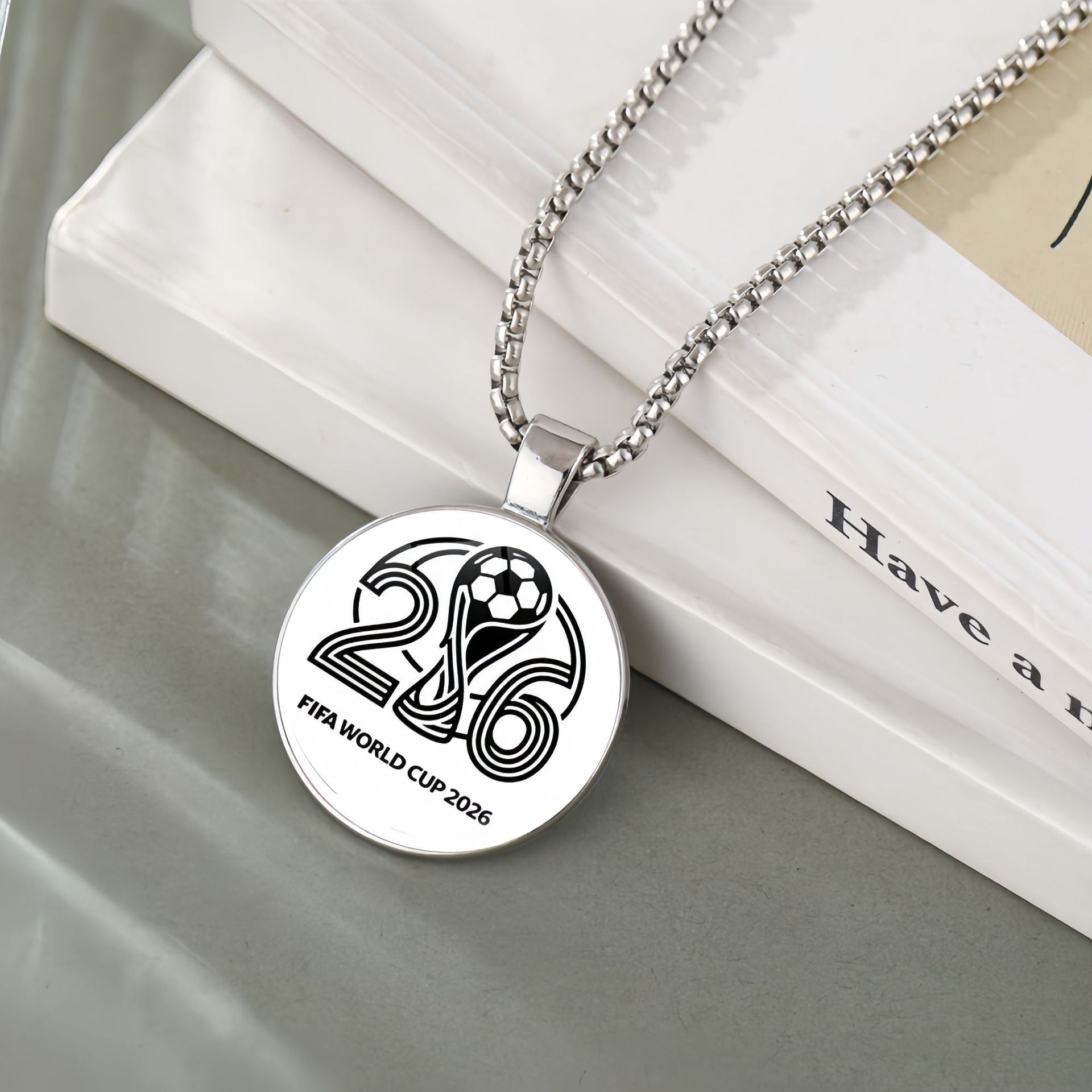 2026 US-Canada-Mexico World Cup Hercules Cup Pendant Necklace Women's Jewelry Football Fans Peripheral Accessories Sweater Chain