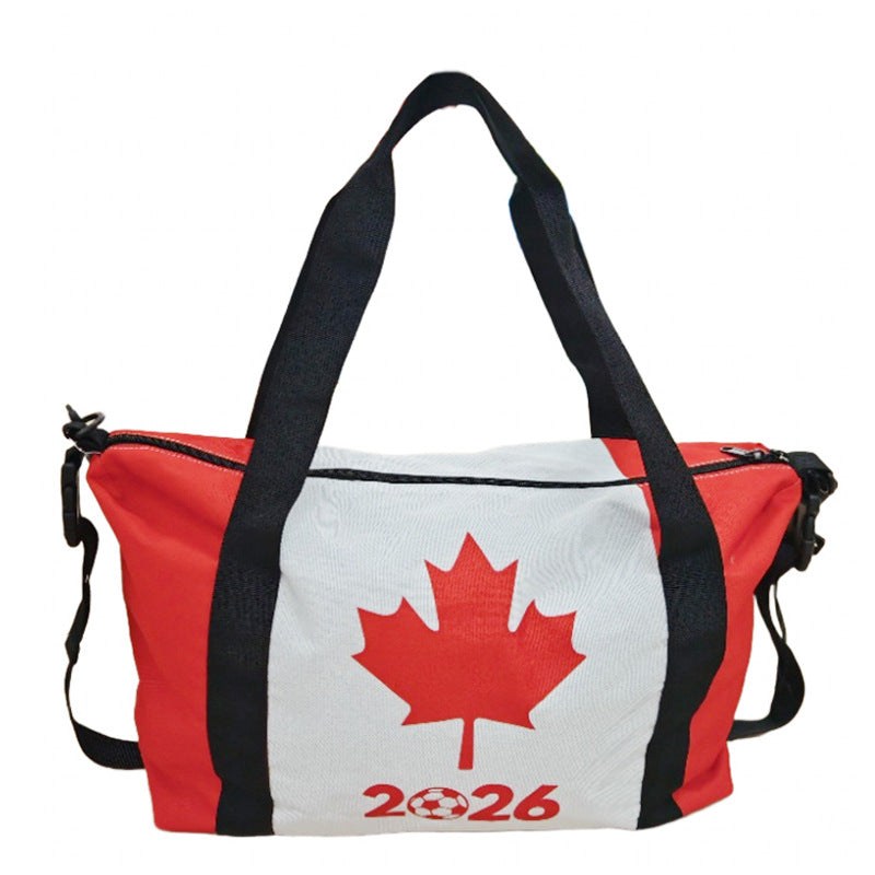 US, Canada and Mexico 2026 World Cup Products Oxford Cloth Travel Bag Short-haul Luggage Large Capacity Tote Bag Printed Logo