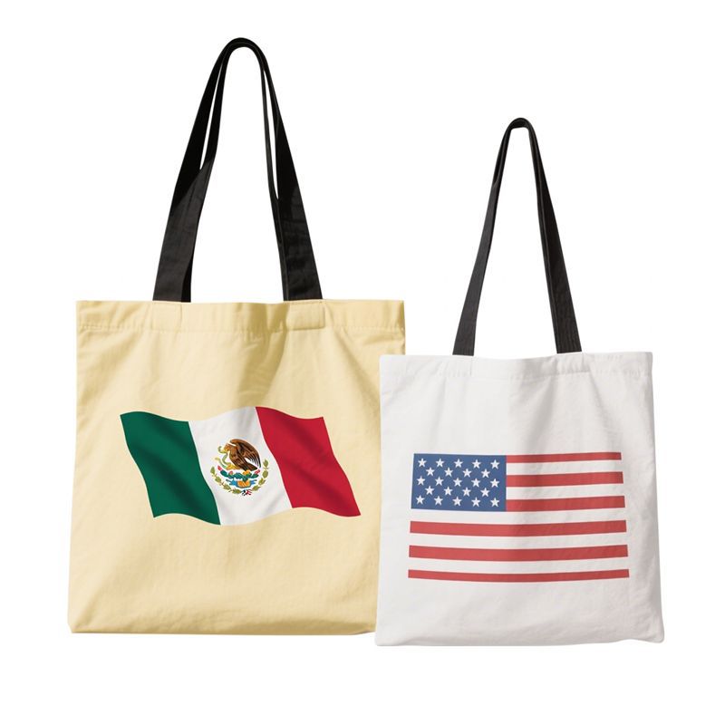 US, Canada and Mexico 2026 World Cup Portable Canvas Bag Unisex Commuter Light Fan Canvas Bag Customization