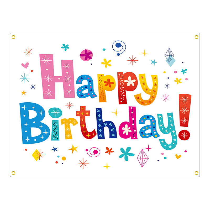 ins style birthday background cloth hanging cloth children's party 100 days year old arrangement cartoon tapestry photo photography cloth