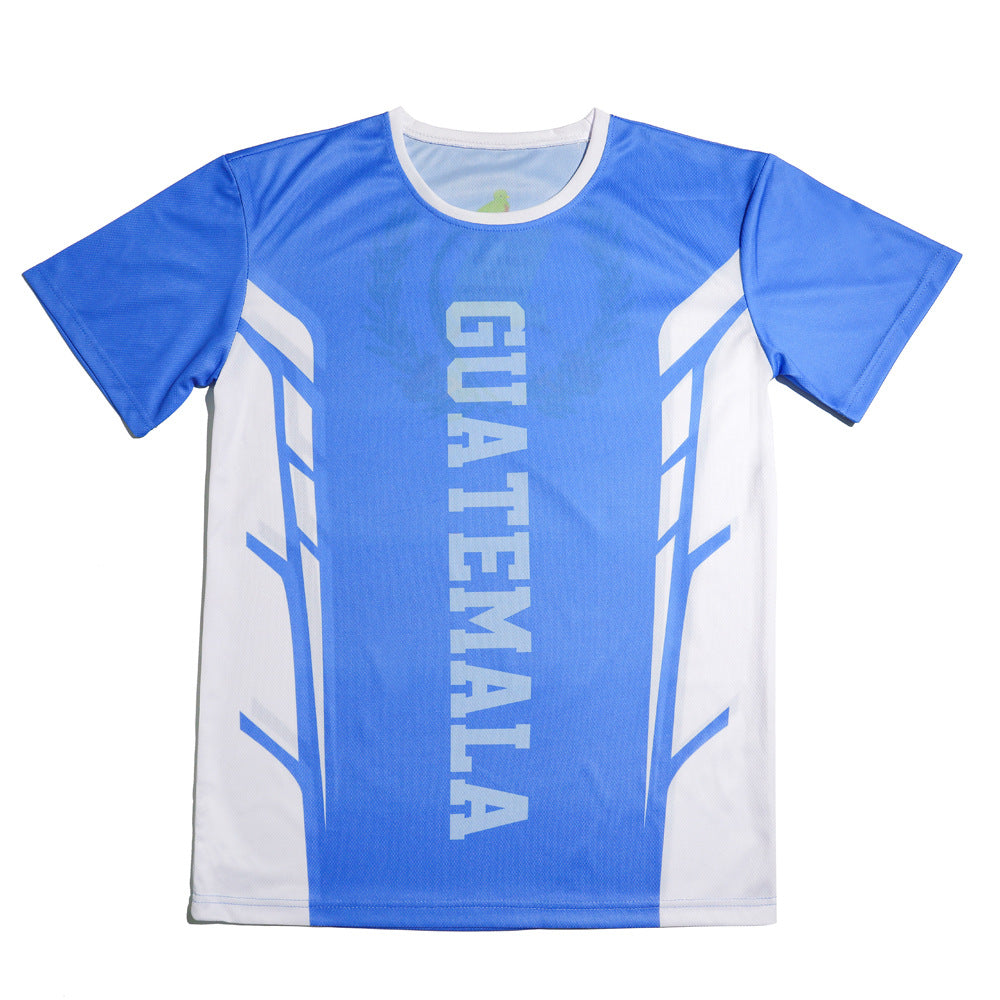 2026 US-Canada-Mexico World Cup Flat Knitted Bird's Eye Cloth Quick-Drying Short Sleeve Presidential Election Shirt Full Print T-Shirt