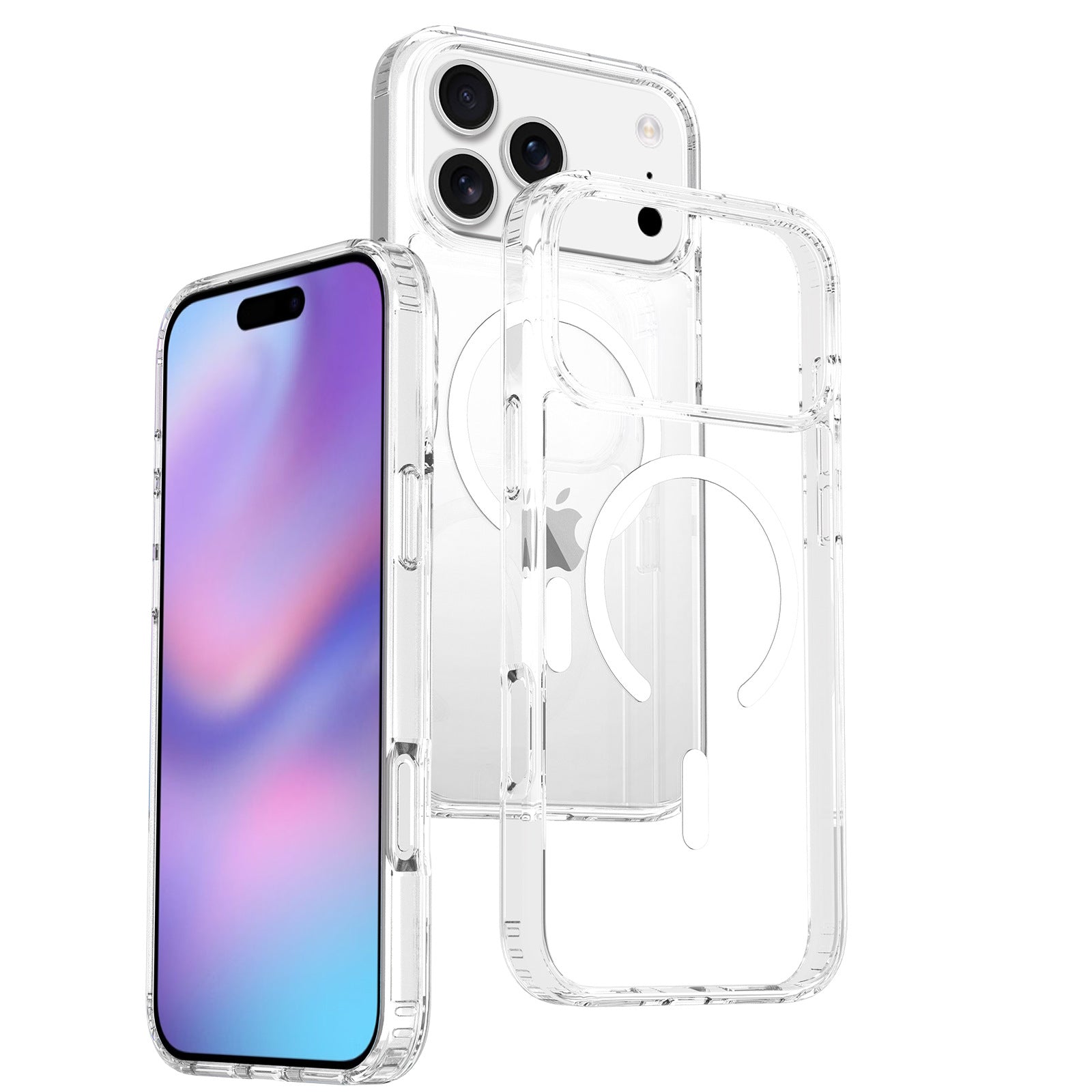 New Apple 17promax mobile phone case Magnetic suction 16 transparent iphone15plus anti-drop all-inclusive 14 protective case