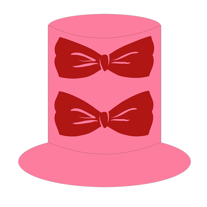 Cross-border Valentine's Day decorative hat love high hat lip print heart-shaped Valentine's Day party supplies photo props