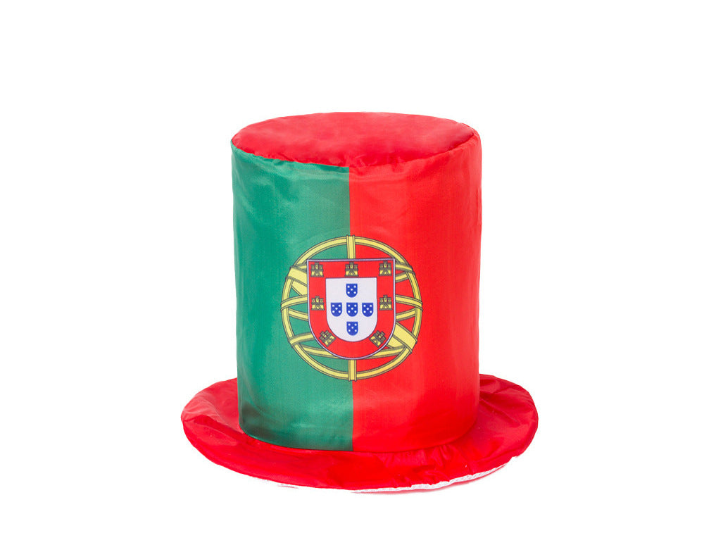 2026 US-Canada-Mexico World Cup Hat Fan Supplies Cheering Props Digital Printing Polyester Flag High Hat