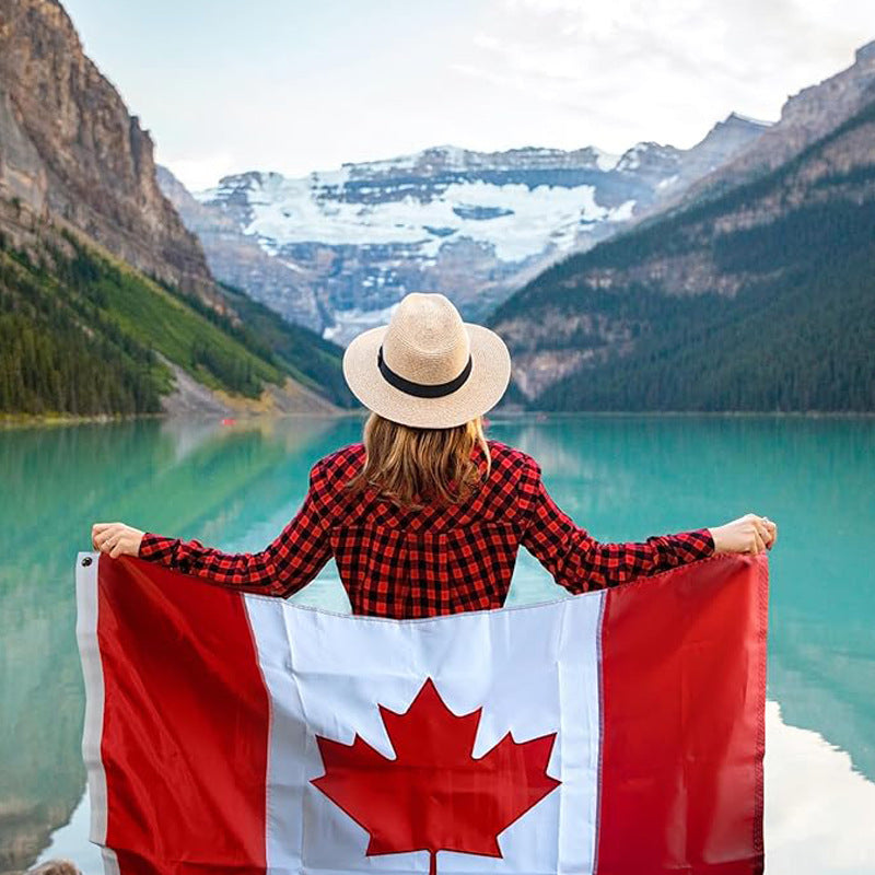 2026 World Cup United States embroidered flag splicing stars and stripes Mexico embroidered flag Canada flag Oxford cloth