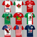 US, Canada and Mexico 2026 World Cup jersey short-sleeved US, Mexico and Canada football jersey fans T-shirt