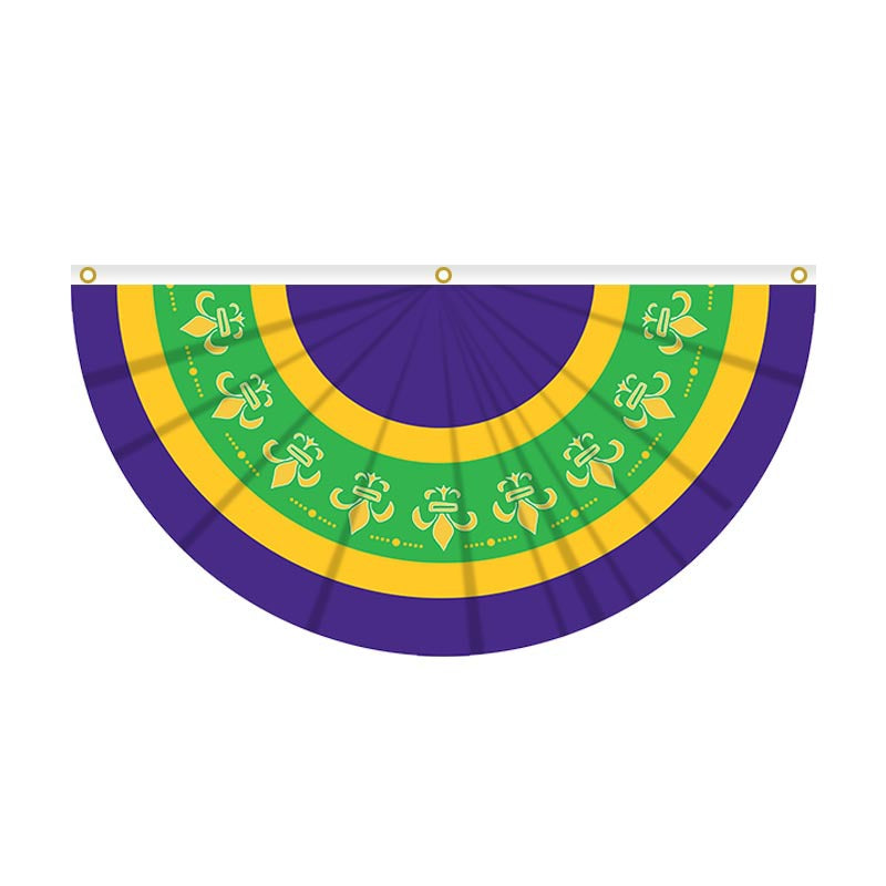 Brazilian Carnival Fan Flag Mardi Gras Carnival Festival Atmosphere Party Decoration Half Fan Flag