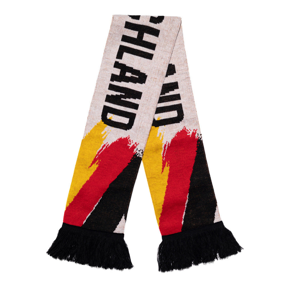 Spot 2026 World Cup fan products acrylic acrylic jacquard knitted football scarf German fan scarf