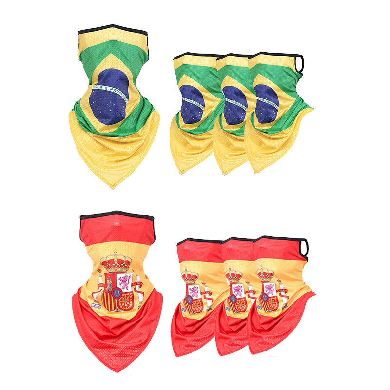 2026 US, Canada and Mexico World Cup Multifunctional Mask Flag Printing Breathable Scarf Sunscreen Elastic Cycling Mask