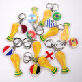 US-Canada-Mexico 2026 World Cup Souvenir Acrylic Fan Keychain Trophy Football Fan Accessories