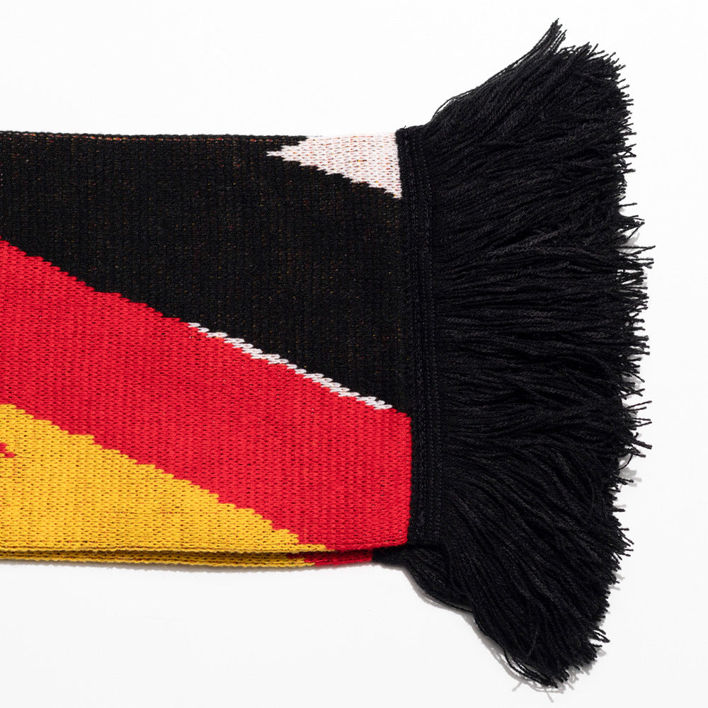 Spot 2026 World Cup fan products acrylic acrylic jacquard knitted football scarf German fan scarf