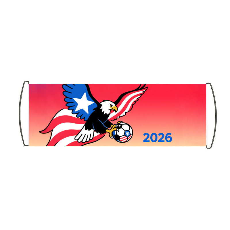 United States, Canada and Mexico 2026 World Cup products hand-pulled flags, advertising flags, fans cheering supplies, Lala flags, retractable flags