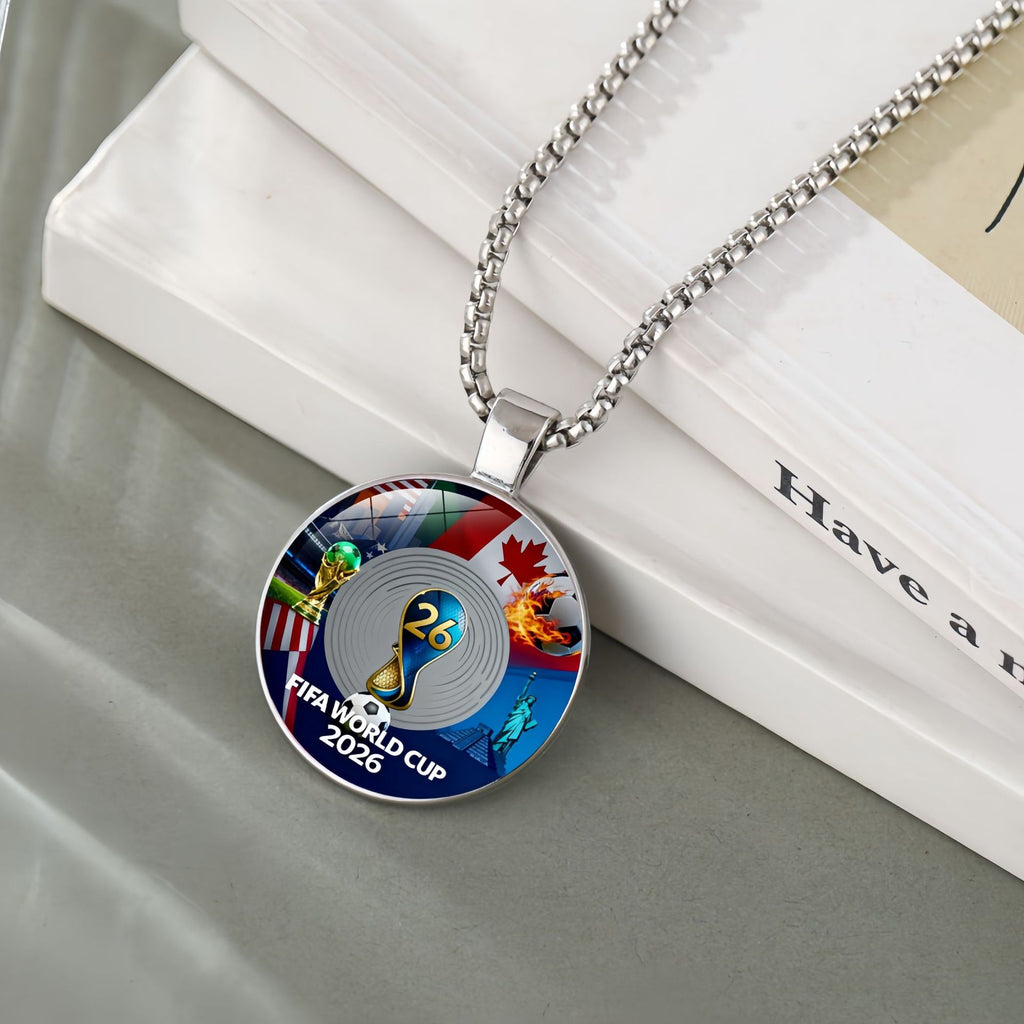 2026 US-Canada-Mexico World Cup Hercules Cup Pendant Necklace Women's Jewelry Football Fans Peripheral Accessories Sweater Chain