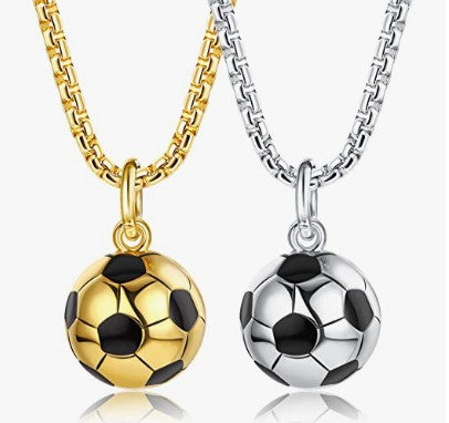 Men's World Cup football necklace, fashion foreign trade titanium steel pendant, stainless steel wholesale jewelry