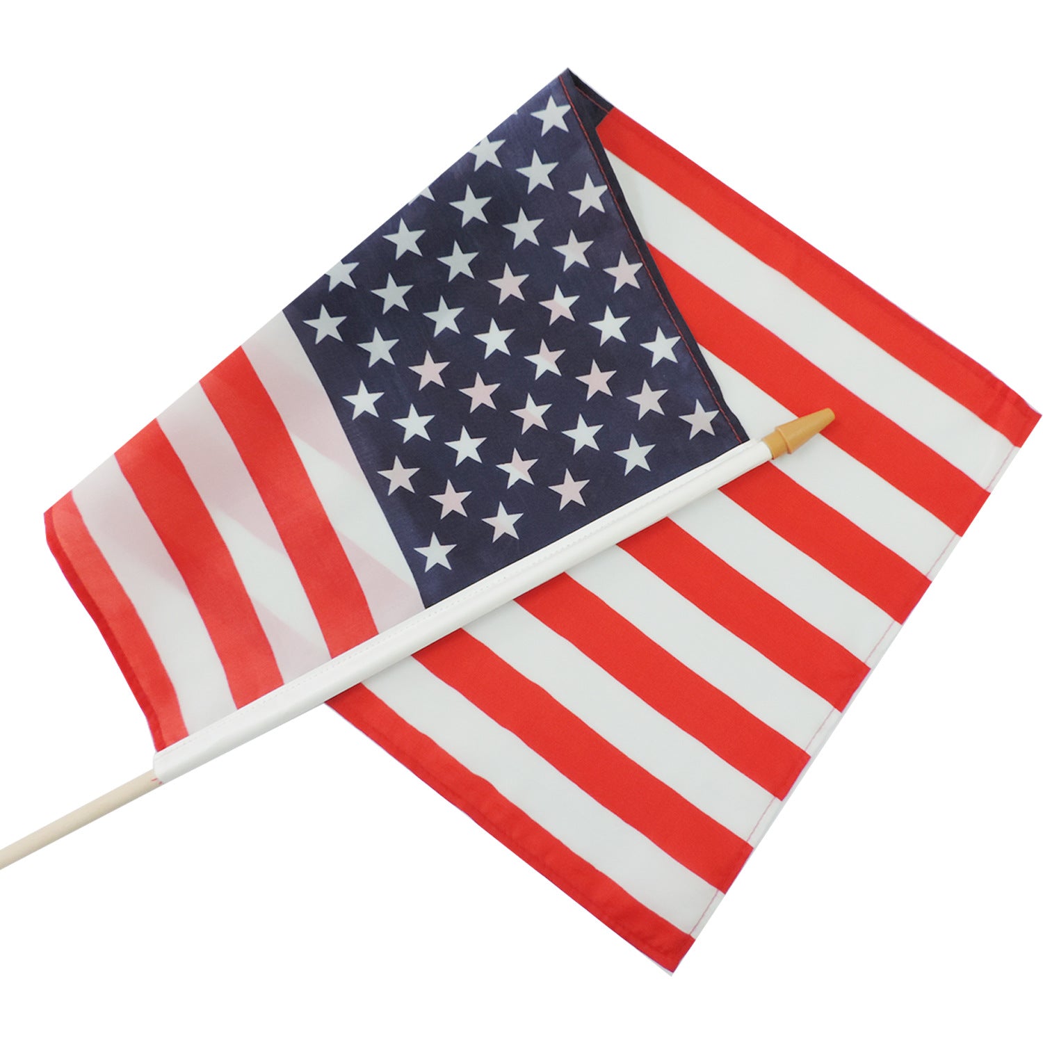 American hand-cranked flag 30 * 45cm with wooden pole, US-Canada-Mexico World Cup flag fans cheer for product customization