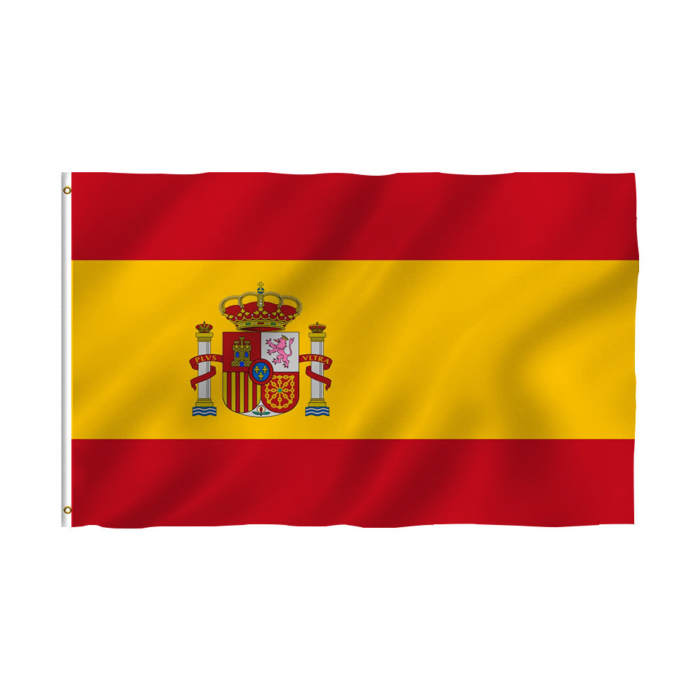 Spanish flag National Day flag hand waving flag stringing flag car flag fans backpack masks foreign trade campaign flag