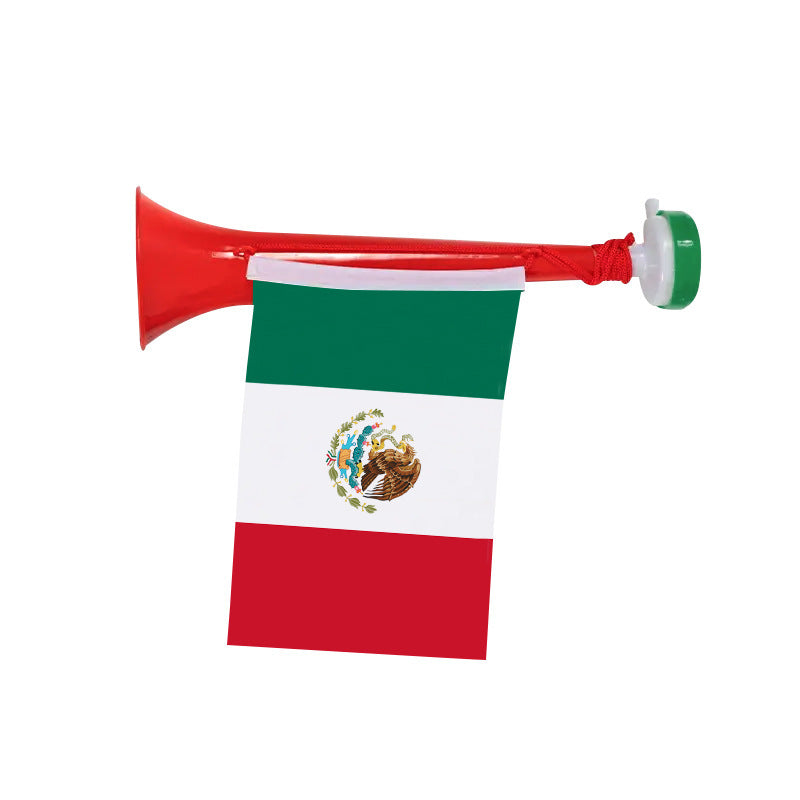 2026 US, Canada and Mexico World Cup horn flag with national flag fans horn football game games cheering props