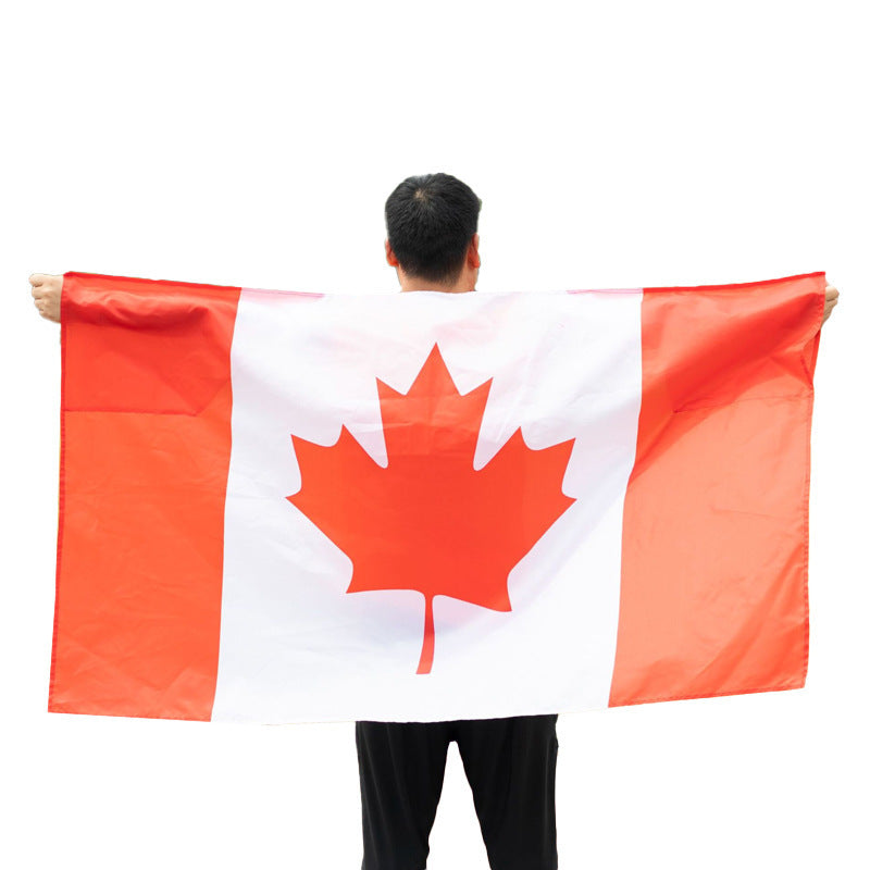 US, Canada and Mexico 2026 World Cup products, fans cheering props decorating the Canadian flag, hand-cranked flag customization