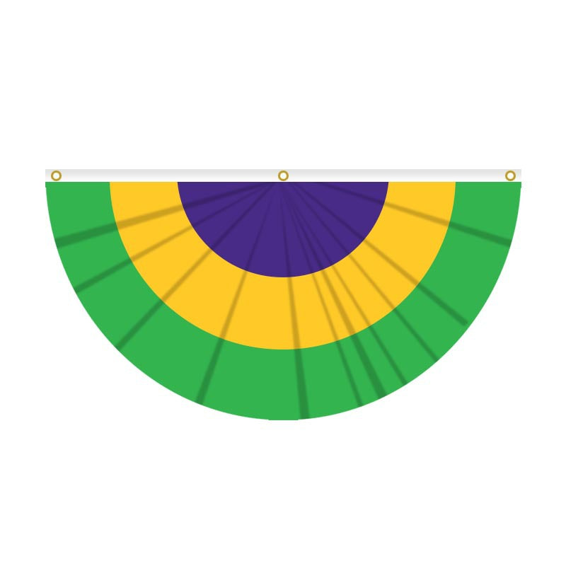 Brazilian Carnival Fan Flag Mardi Gras Carnival Festival Atmosphere Party Decoration Half Fan Flag