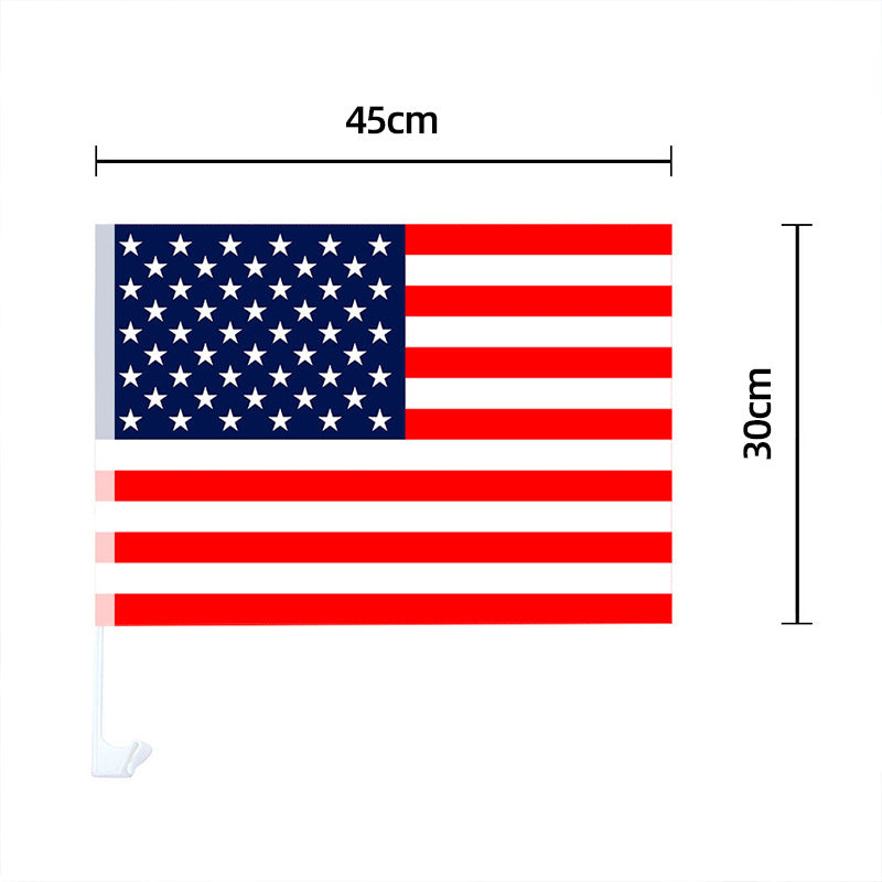 American car flag 30 * 45cm car American flag car window flag Mexico America Canada World Cup car flag customization