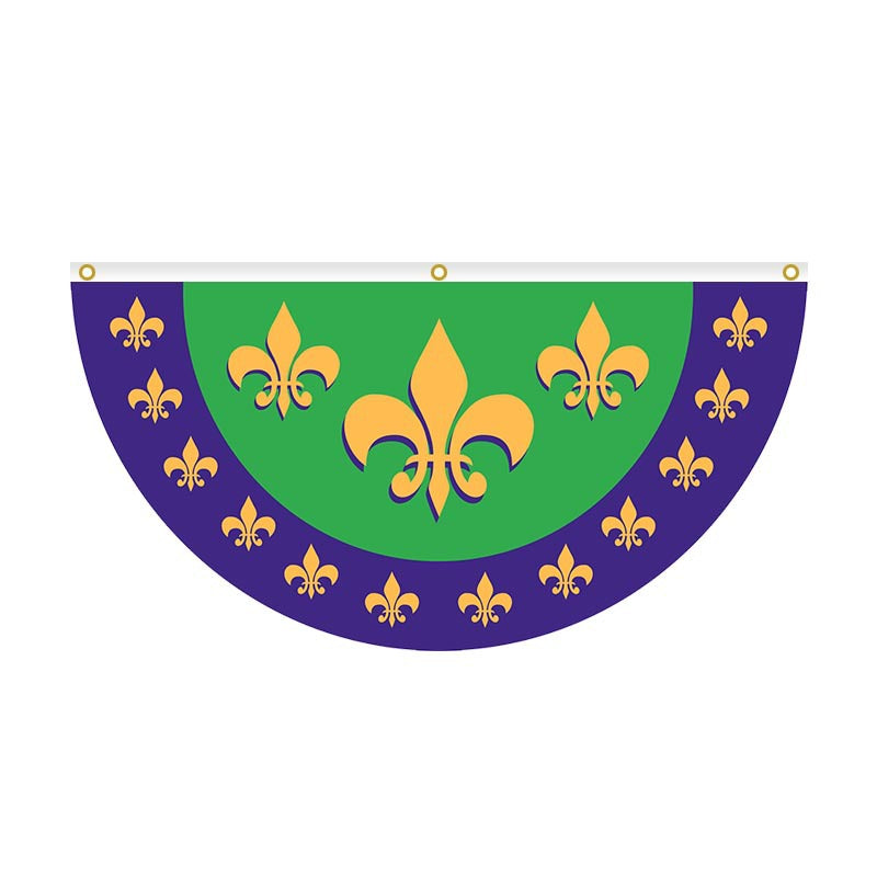 Brazilian Carnival Fan Flag Mardi Gras Carnival Festival Atmosphere Party Decoration Half Fan Flag