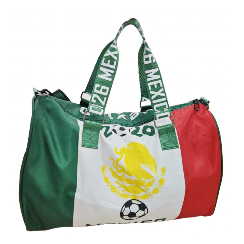 US, Canada and Mexico 2026 World Cup Products Oxford Cloth Travel Bag Short-haul Luggage Large Capacity Tote Bag Printed Logo