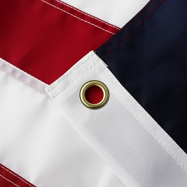 Cross-border spot, Independence Day American embroidered flag 3 * 5ft Oxford cloth splicing star strip American embroidered flag