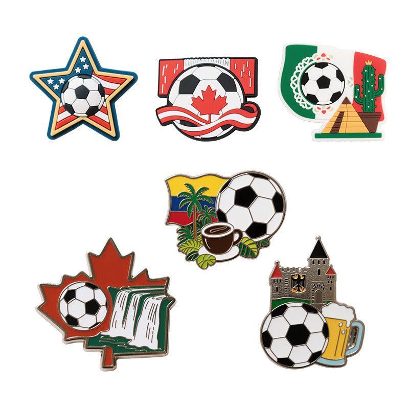 U.S.-Canada-Mexico 2026 World Cup Refrigerator Sticker Creative Cartoon PVC Sticker Fan Products Merchandise Souvenirs