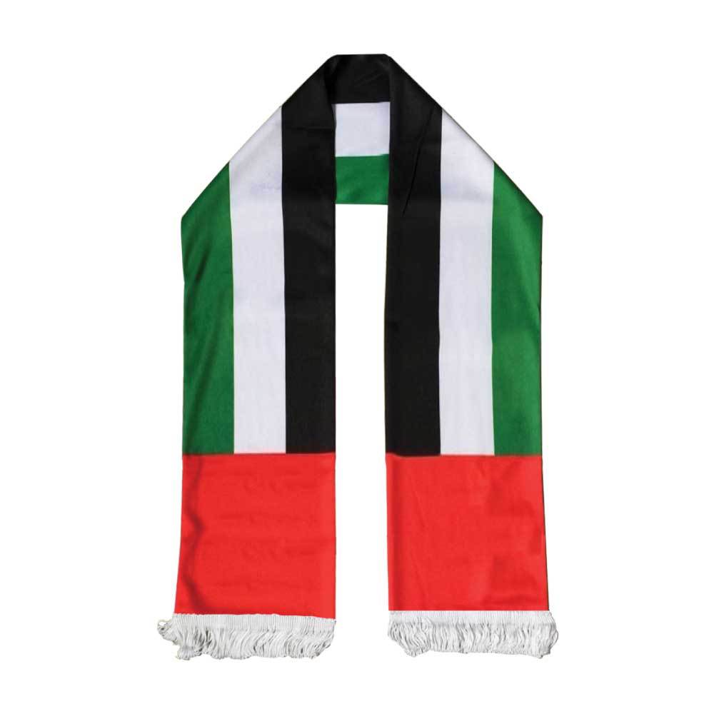 UAE flag scarf velvet bronzing National Day shawl satin printing UAE ribbon Middle East commemorative gift