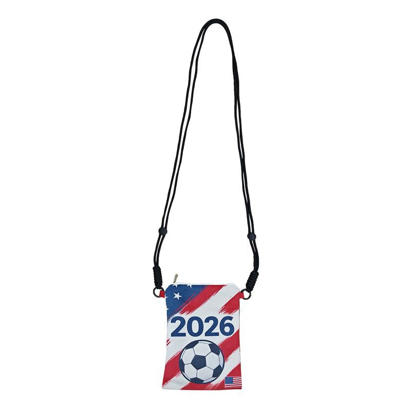 U.S.-Canada-Mexico 2026 World Cup Products Mobile Phone Oblique Span Bag Fan Supplies Lightweight Mobile Phone Bag Change Bag