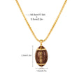 Europe, America, Amazon's new hot-selling hip-hop hiphop jewelry, niche personality exaggerated football pendant necklace