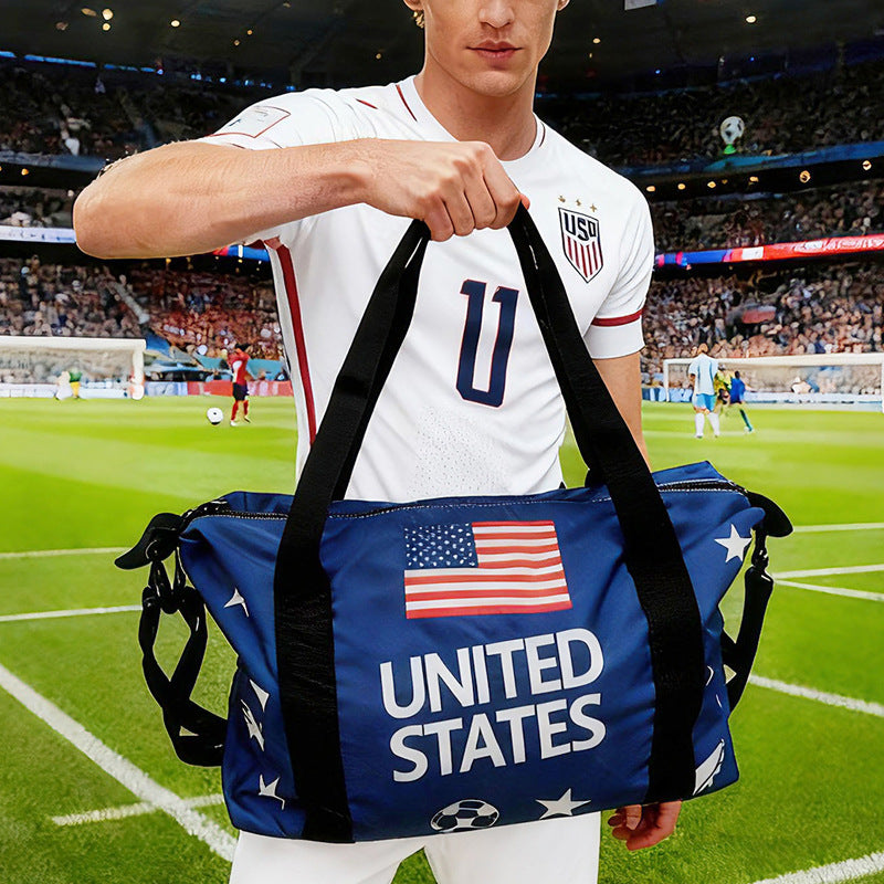 US, Canada and Mexico 2026 World Cup Products Oxford Cloth Travel Bag Short-haul Luggage Large Capacity Tote Bag Printed Logo