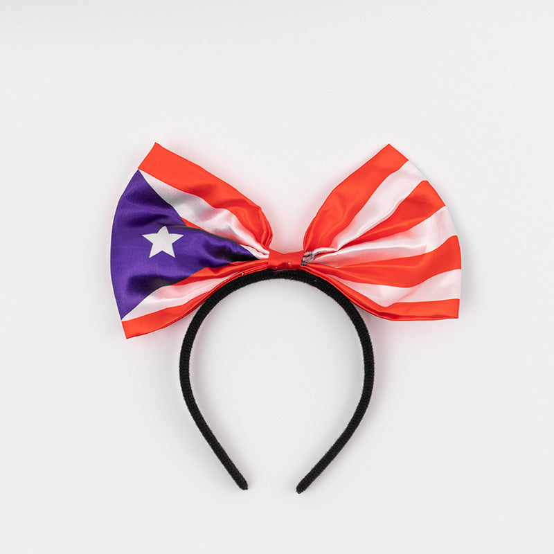 2026 World Cup flag bow headband United States Canada Mexico flag headband fans headband flag head