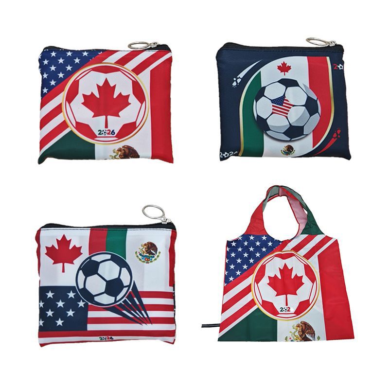 US, Canada and Mexico 2026 World Cup products Tote bags Folding bags Unisex fan supplies Customization