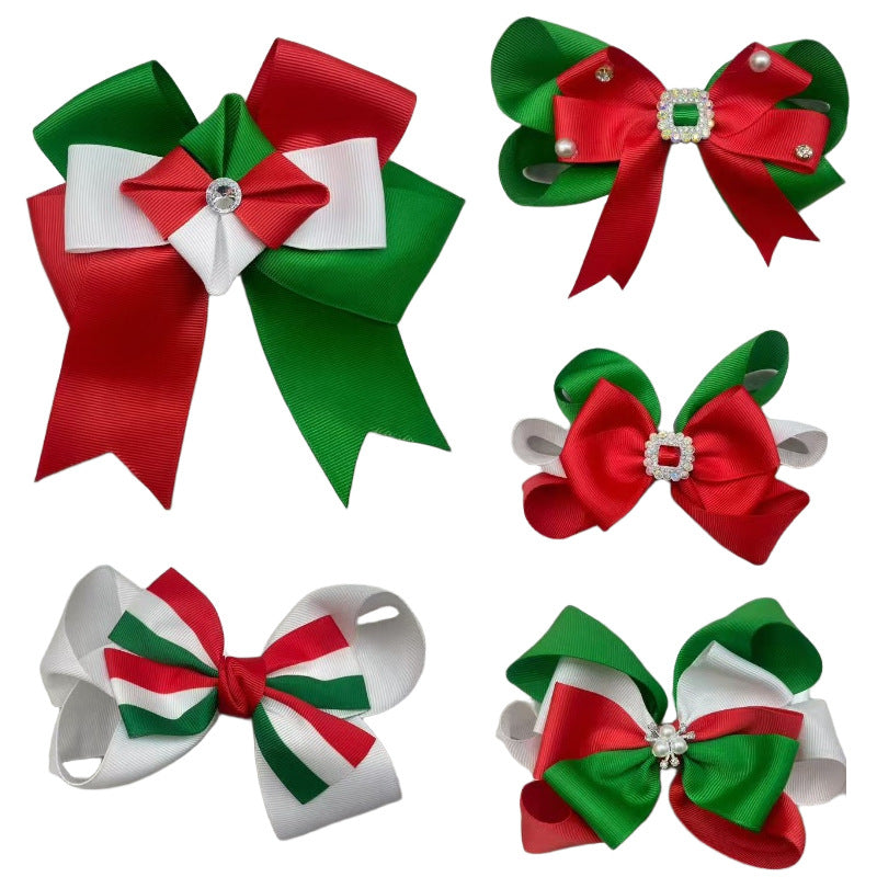 2026 World Cup bow hairpin, national flag pattern streamer hairpin, top clip on the back of the head, fans cheering props