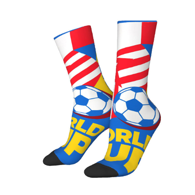 U.S.-Canada-Mexico 2026 World Cup Products Fan Socks Polyester Medium Tube Socks Football Sports Socks Event Cheering Supplies