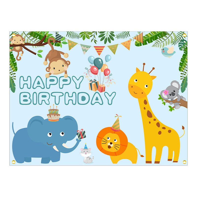 ins style birthday background cloth hanging cloth children's party 100 days year old arrangement cartoon tapestry photo photography cloth