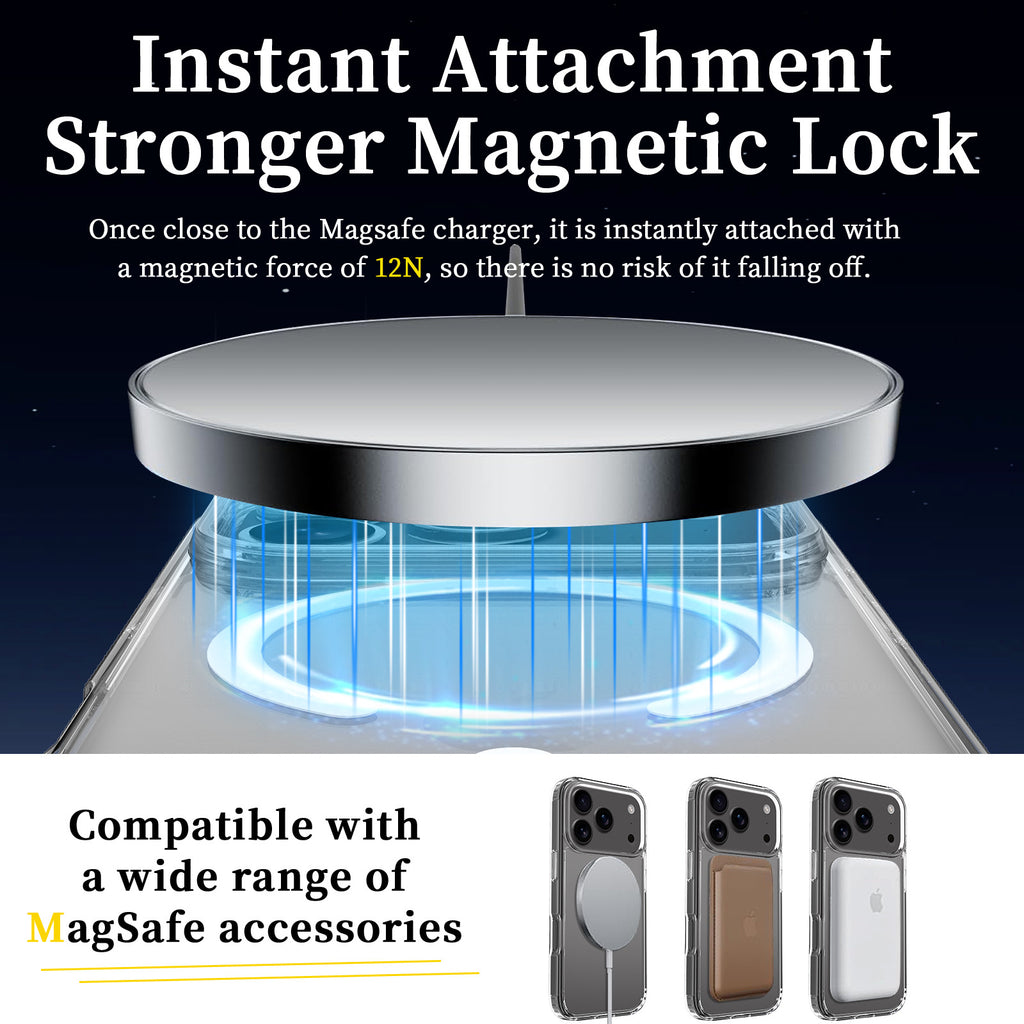 New Apple 17promax mobile phone case Magnetic suction 16 transparent iphone15plus anti-drop all-inclusive 14 protective case