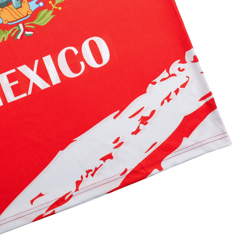 2026 US-Canada-Mexico World Cup Flat Knitted Bird's Eye Cloth Quick-Drying Short Sleeve Presidential Election Shirt Full Print T-Shirt