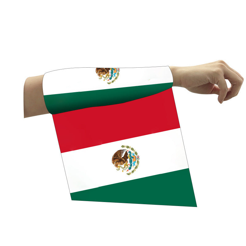 US, Canada and Mexico 2026 World Cup Products Arm Cover Flag Mexico Flag Fan Supplies Sunscreen Sleeves
